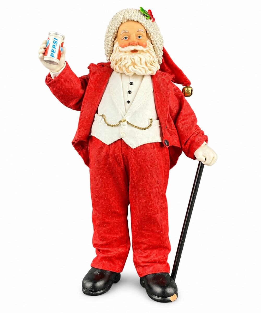 Vintage 1994 Possible Dreams Clothtique Pepsi Santa Holiday Host #3605 11"